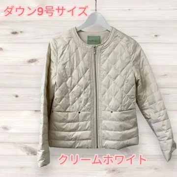 크림 화이트 다운 자켓 9호