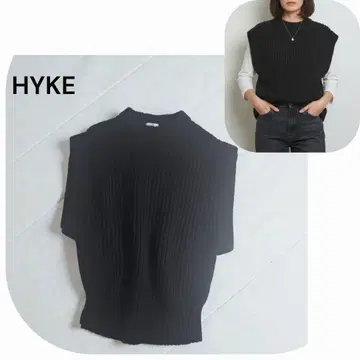 하이크 HYKE 니트 베스트 양모 100% 사이즈 2 블랙
