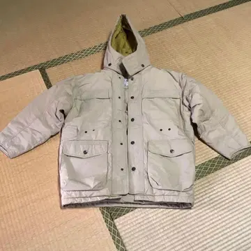 90s 화이트 구스 다운 빈티지 헌팅 자켓 후드 탈부착 가능