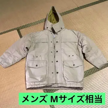 90s 화이트 구스 다운 빈티지 헌팅 자켓 후드 탈부착 가능