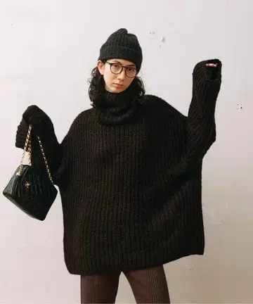 개럴개런트 와이드 리브 터틀넥 니트 [온라인 스토어 한정 상품]