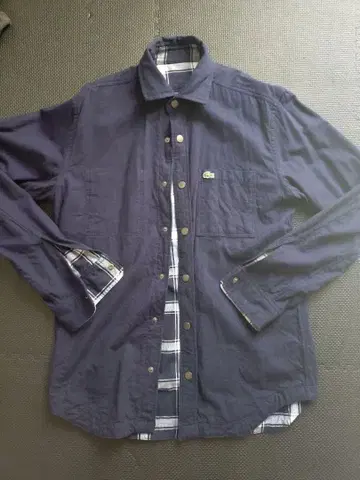 네이비 코튼 셔츠 (라코스테)