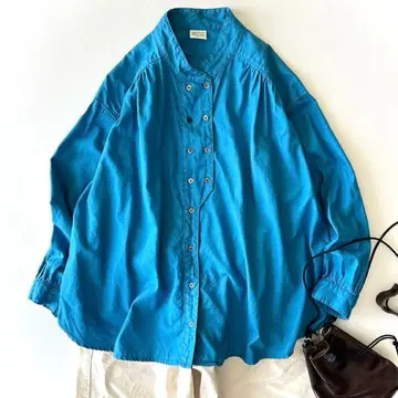 새상품급 뷔르데사봉 옥스 코크 긴팔 블라우스 예쁜 색 셔츠 일본제