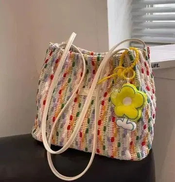 컬러풀 숄더백 꽃 참 포함