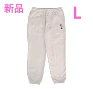 LIBERTY WALK 스웨트 팬츠 아이보리 자수 로고 뉴에라