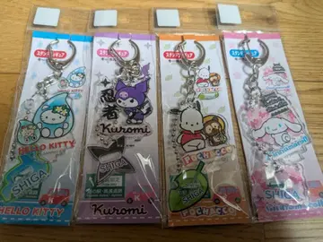 산리오 아크릴 스탠드 키링 (시가현 한정판) 4종 세트