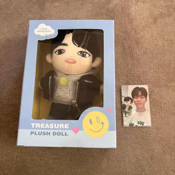 TREASURE 정우 봉제 인형 인형 트레이딩 카드 포함