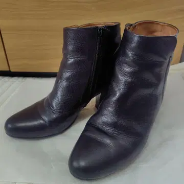 Adam et Rope 가죽 부츠 블랙 사이즈 39 사이드 지퍼