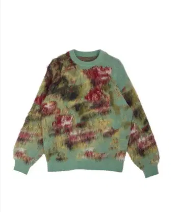 WILTED FLOWER MOHAIR JACQUARD KNIT TOP