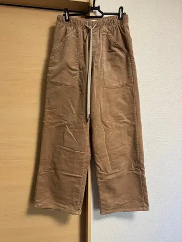 ALEXIA STAM Lee 코듀로이 베이지 와이드 팬츠