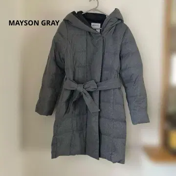메이슨 그레이 충전솜 다운 코트 그레이 계열 후디