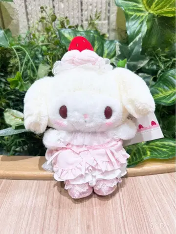산리오 마이멜로디 딸기 휘핑 케이크 숏 케이크 마스코트 백참