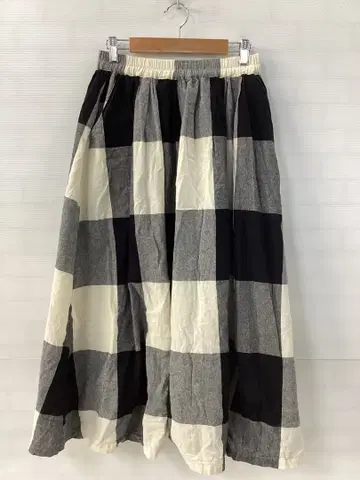 11.28 A163P 사만사 모스모스 롱 스커트 플레어 체크 F