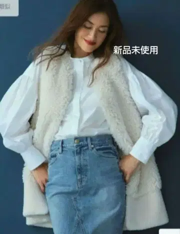 23구 온워드 ECOPEL 컬리 퍼 콤비 베스트 38 고급스러움