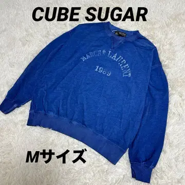 미사용 택 포함 큐브 슈가 트레이닝복 맨투맨 파랑 블루 M