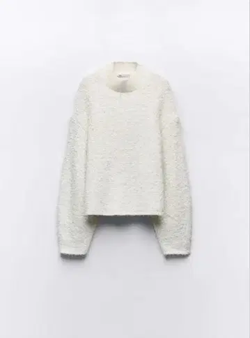 ZARA 테리 니트 볼륨 니트 스웨터 L 화이트