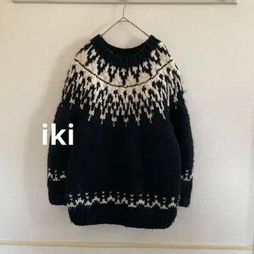 iki 노르딕 손뜨개질 니트 네팔제 프리 사이즈
