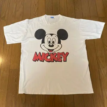 80s 파랑 택 USA제 미키마우스 T셔츠 ONE SIZE