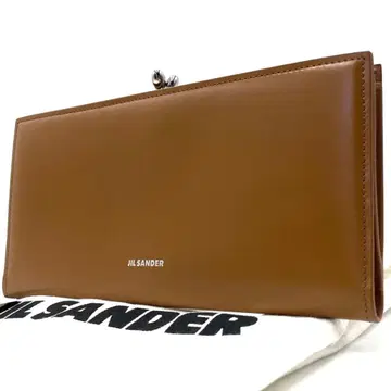 미사용급 JILSANDER 질 샌더 장지갑 고지 퍼스 가마구치 가죽