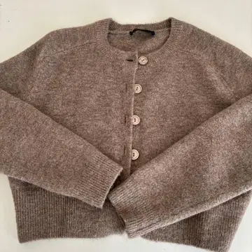 ZARA 베이지 긴팔 가디건 L