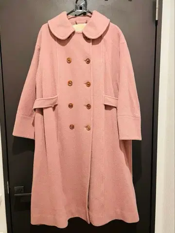제인 마플 롱 코트 핑크 외투 대의 분홍색