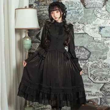 흑백의 선율 원피스 호시바코 works 사이즈 1