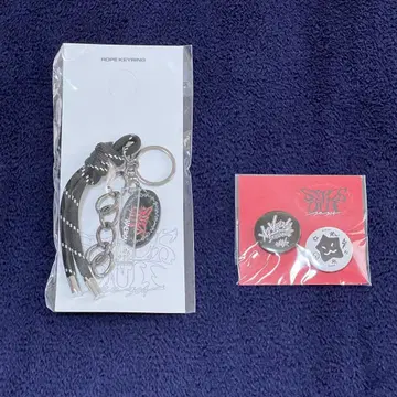 nmixx 헤원 로프 키링 캔뱃지 세트