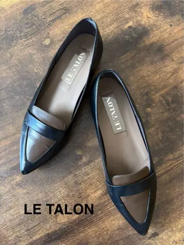 LE TALON 블랙 스틸레토 로퍼