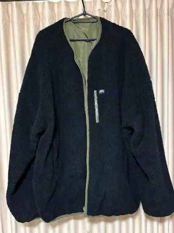 JaVa 리버서블 플리스 자켓 블랙/올리브