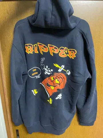 RIPPER 리퍼 후드티 백 프린트 블랙