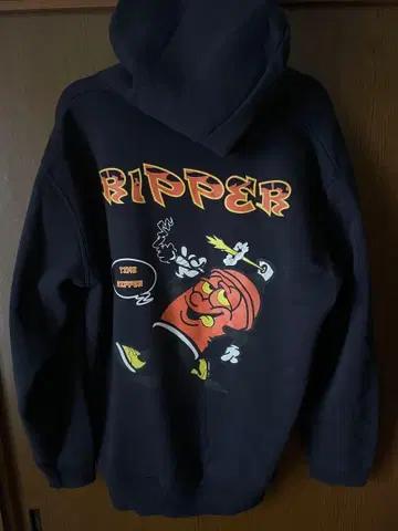 RIPPER 리퍼 후드티 백 프린트 블랙