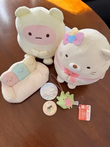 스미코구라시 고양이 캔뱃지 봉제 인형