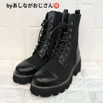 키다리 아저씨 by 키다리 아저씨 부드러운 니트 컴뱃 부츠 M 사이즈