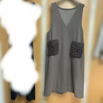 새상품 레스피기 퍼 포켓 원피스