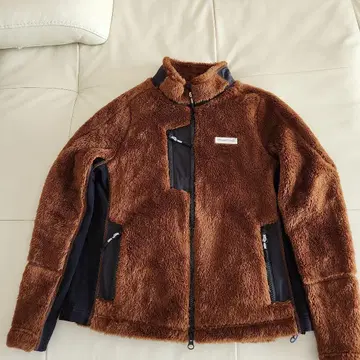 BRIEFING 브라운 플리스 자켓