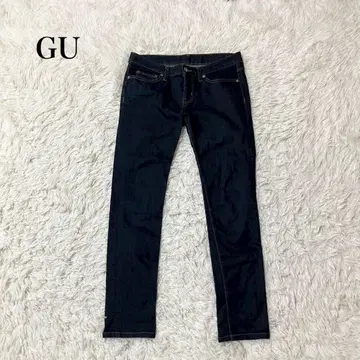 GU 스키니 데님 캐주얼 팬츠 지유 머신 워셔블 돌려입기
