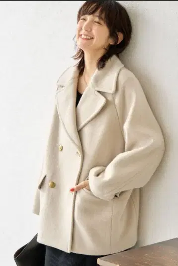 RIVE DROITE 리브 드와 래글런 P코트 (베이지) 36