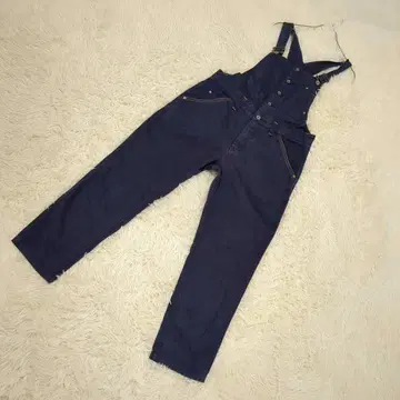 큐브 슈가 오버롤 살로펫 S 네이비 면 100%