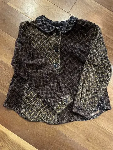 티그르브로칸테 둥근 카라 혼 자켓 (코튼 벨벳 / 도비 프린트)