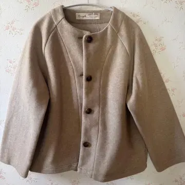 새상품/SELF SERVICE/셀프 서비스 자카드 노카라 자켓