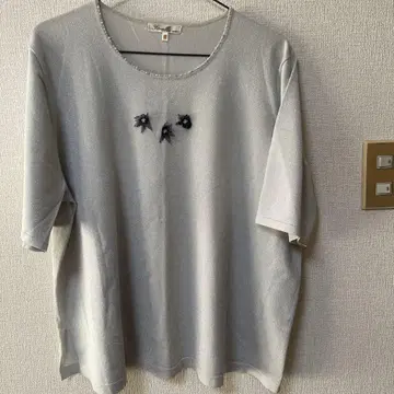 반팔 라메 믹스 T셔츠 핏 미 모어 ELL