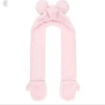디즈니 팬 핑크 귀 달린 후드 캡