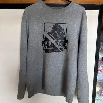 XLARGE 그레이 맨투맨 M 사이즈 안감 기모