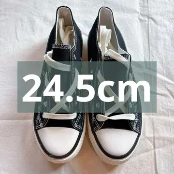 캔버스 스니커즈 로우컷 여성용 24.5cm 블랙 심플