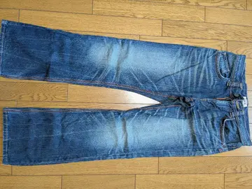 부츠컷 데님 플레어 데님 다크 블루