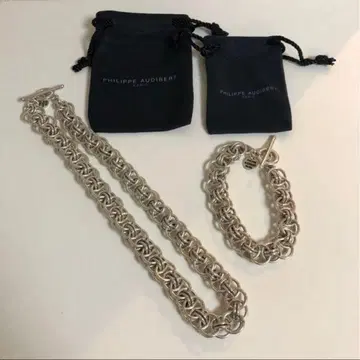 [ 한정판 가격 인하 ] 필립 오디베일 목걸이 팔찌 2세트
