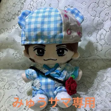 하피누이 의류 TJ 사이즈 블루&오렌지 곰돌이 귀 베레모 세트