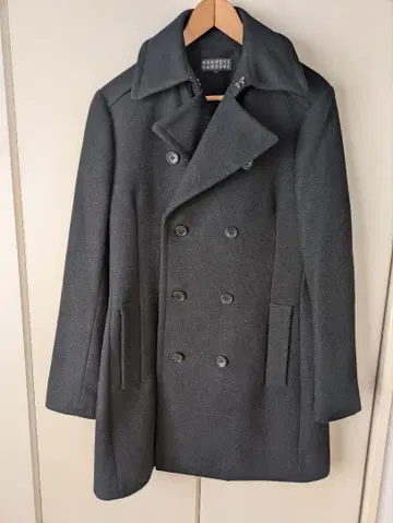 바니스뉴욕 남성용 피코트 L 블랙 울 코트