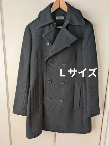 바니스뉴욕 남성용 피코트 L 블랙 울 코트