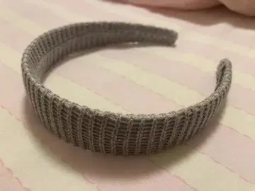 그레이 뜨개질 헤어밴드